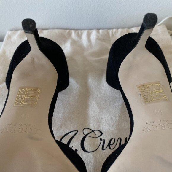 🇮🇹 Made in Italy | J.Crew Elsie suede d’Orsay Black pumps - Picture 11 of 17